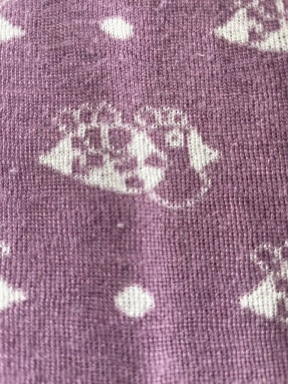 Janus Norwegian Wool Silk Purple Bird Bodysuit Size 50 / 0-3M